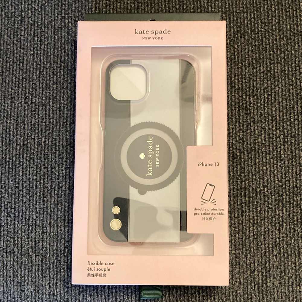 New in Box Kate Spade Oh Snap iPhone 13 Case Parchment